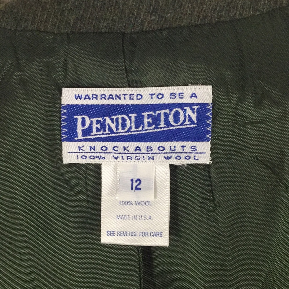 Vintage Pendleton zip-front blazer olive green - Picture 8 of 10